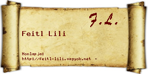 Feitl Lili névjegykártya
